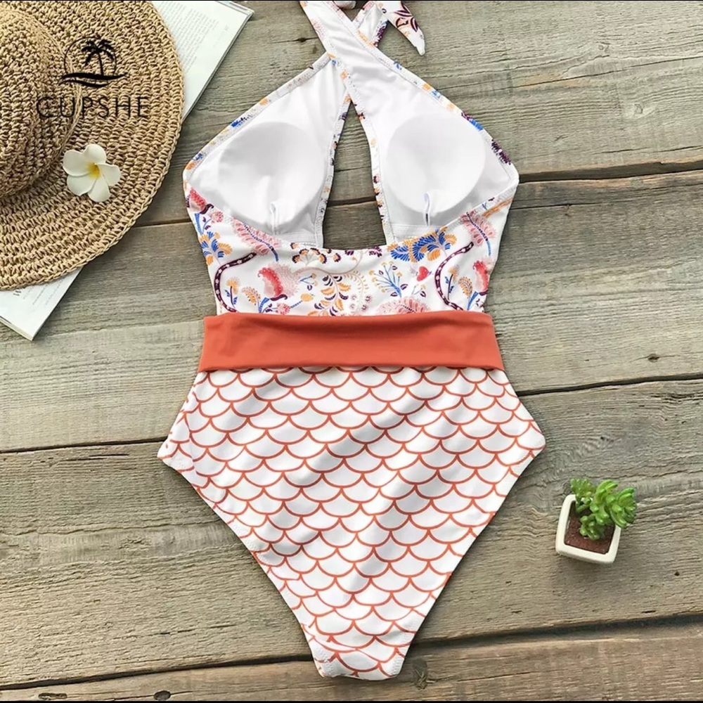 ‼️5 ⭐️ LAST 1!-CUPSHE Orange Dream Wrap Monokini‼️ - Picture 5 of 8